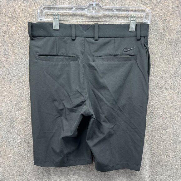 Nike Shorts Men Large Adult Black Chino Flat Front Dri Fit Athletic Swoosh Golf - Picture 5 of 13